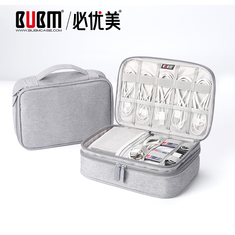 BUBM Portable Electronic Accessories Travel case,Cable Organizer Bag Gear Carry Bag for Cables,USB Flash Drive,etc. Fit for iPad