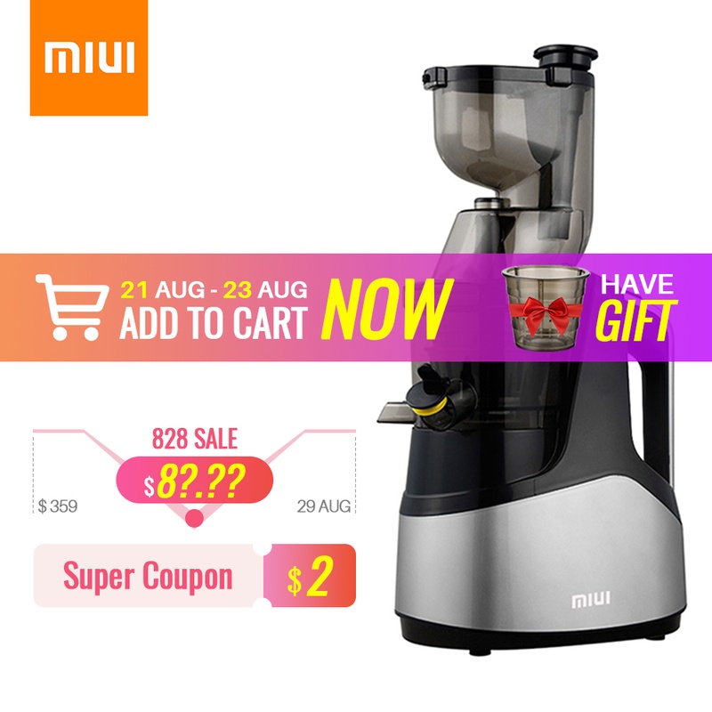 MIUI Slow juicer 7Lv Cold press extractor FilterFree patente Easy Clean 43rpm Large Diamete Quiete BPA Free 2020 Multi color PRO|Juicers| - AliExpress