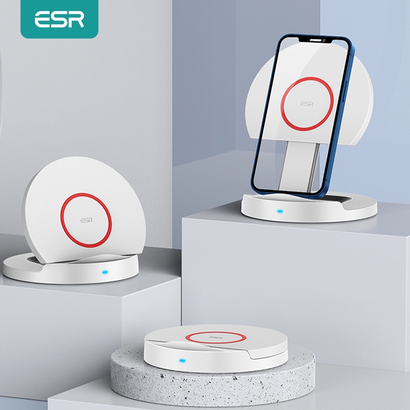 ESR 15W Wireless Charger For iPhone 13 12 Pro Max Phone Stand Fast Charging Qi Charger for Samsung Note 20/10 S21 Ultra Foldable|Wireless Chargers| - AliExpress