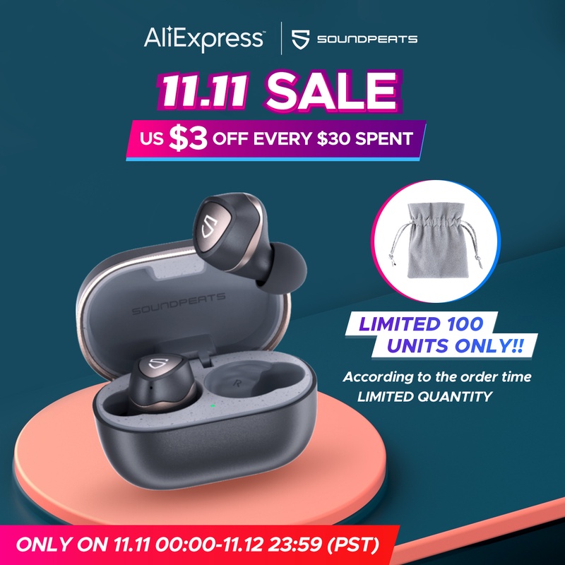 SOUNDPEATS Sonic Bluetooth 5.2 Wireless Earphones QCC3040 APTX adaptive CVC 8.0 TWS Mirroring Earbuds Game Mode 45H Playtime|Bluetooth Earphones & Headphones| - AliExpress