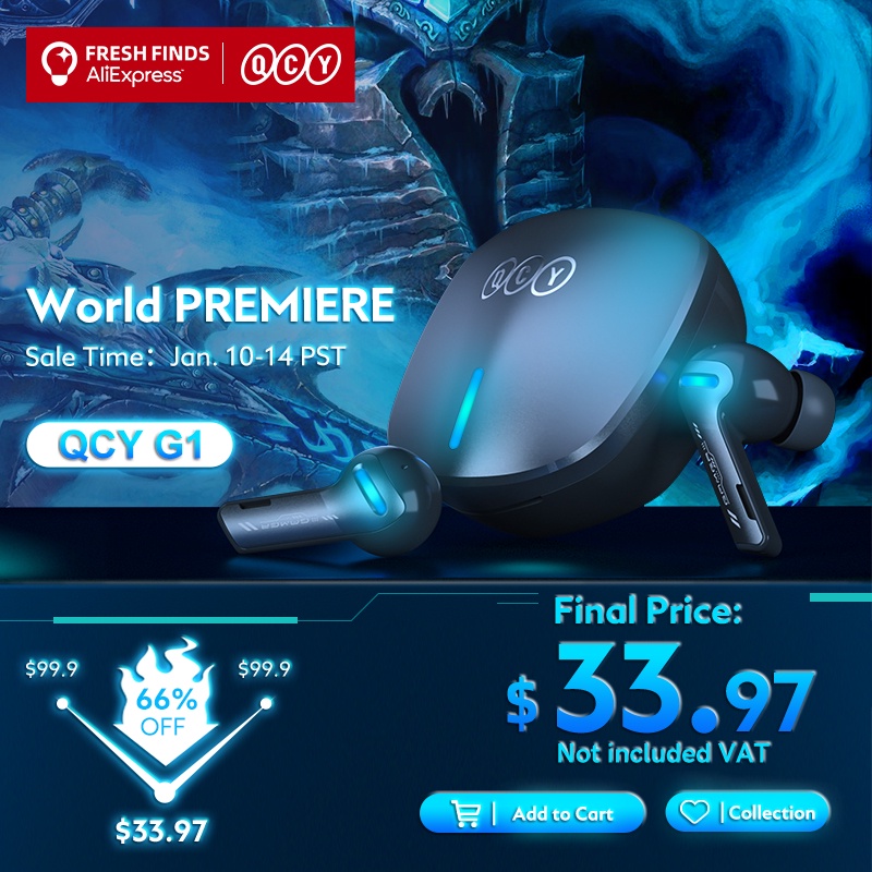 QCY G1 Gaming Earbuds 45ms Low Latency Headphone Stereo Sound Positioning TWS V5.2 Bluetooth Earphone 4 Mic+ENC Wireless Headset|Bluetooth Earphones & Headphones| - AliExpress
