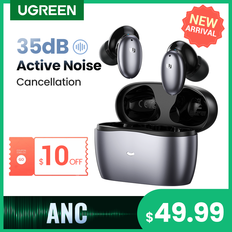 【NEW】UGREEN HiTune X6 Wireless Headphones Bluetooth Earphones TWS Earbuds ANC 35dB Hybrid Active Noise Cancellation 50ms|Phone Earphones & Headphones| - AliExpress