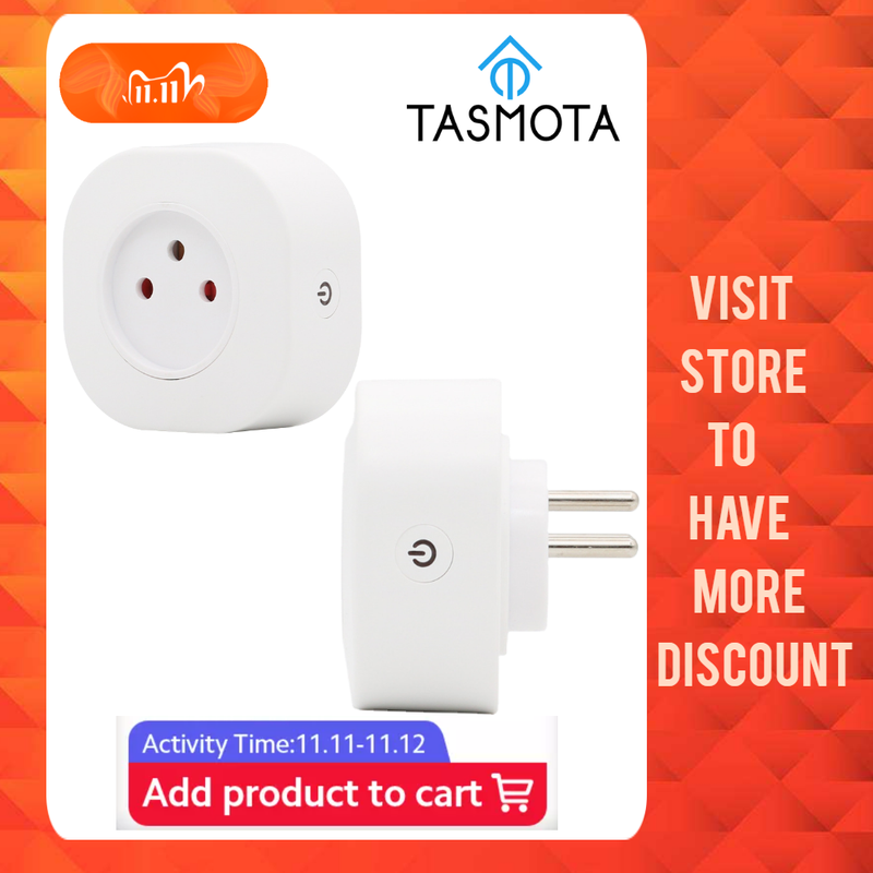 ATHOM preflashed TASMOTA Israel smart plug works with home kit electric consumption monitoring 16A|Home Automation Modules| - AliExpress