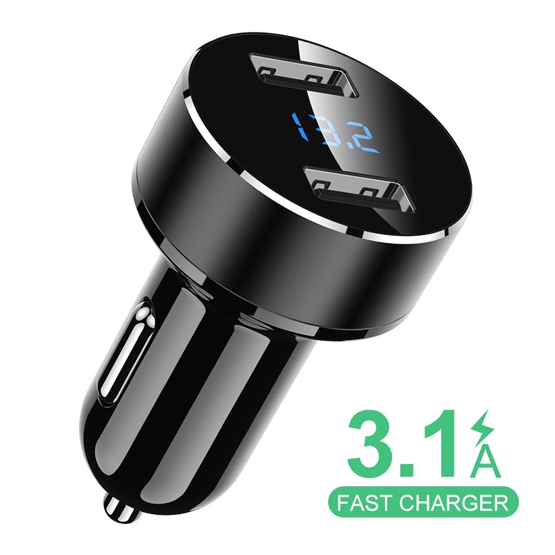 5V / 3.1A Dual USB Car Charger With LED Display Universal Phone Car Charger for Samsung iPhone X XS 8 Plus Xiaomi HUAWEI Tablet-in Car Chargers from Cellphones & Telecommunications on Aliexpress.com | Alibaba Group