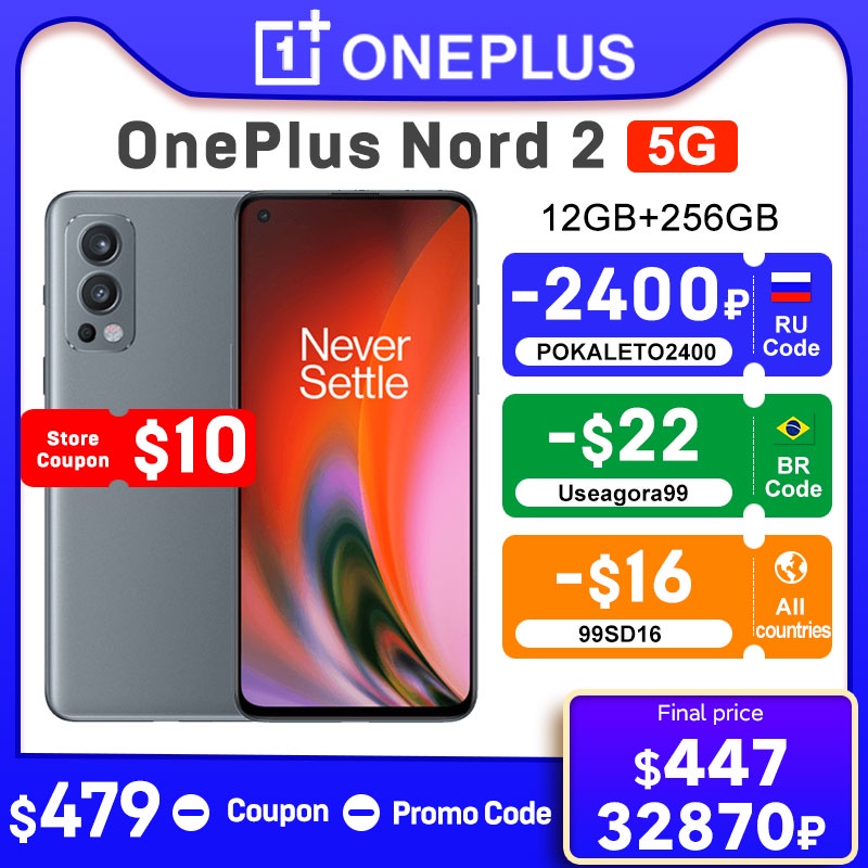 Global Version Oneplus Nord 2 5G Smartphone Octa Core Dimensity 1200 AI AMOLED 90Hz 65W Warp Charge 50 MP AI Rear Camera NFC|Cellphones| - AliExpress