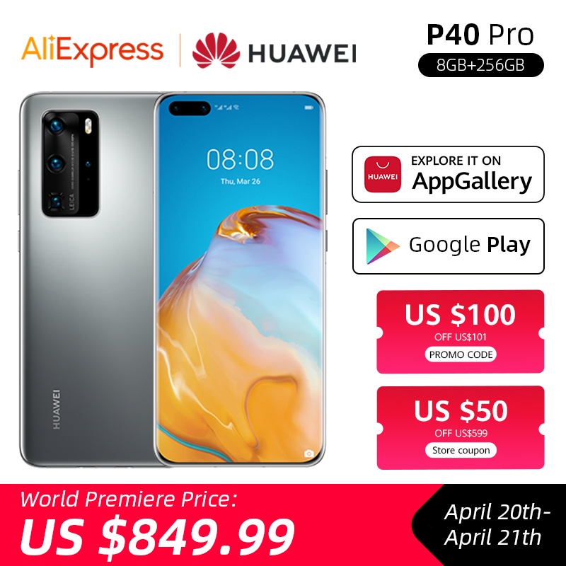 Google Play Global Version Huawei P40 Pro 5G 8GB 256GB Kirin 990 Smartphone 50MP Quad Cameras 6.58'' 90Hz Screen 40W SuperCharge|Cellphones| | - AliExpress