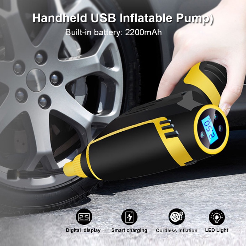 Zeepin Car Inflatable Pump USB Charging Cordless Handheld Electric Digital Display Air Compressor Pump LED Light for Motor Truck-in Inflatable Pump from Automobiles & Motorcycles on Aliexpress.com | Alibaba Group