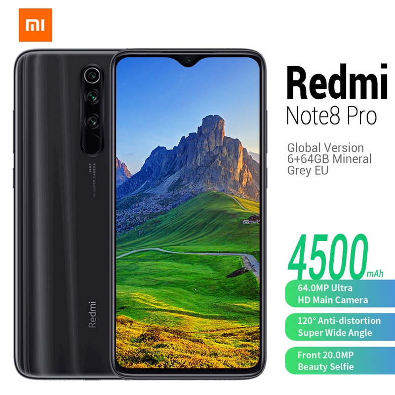 Xiaomi Redmi Note 8 Pro MIUI 10 Helio G90T Octa Core 2.05GHz + 2.0GHz 6GB RAM 64GB ROM storage 6.53 inch display 5 cameras 4500m-in Cellphones from Cellphones & Telecommunications on Aliexpress.com | Alibaba Group