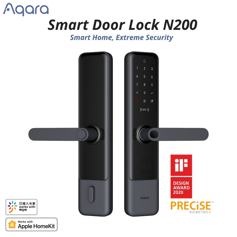 Aqara Smart N200 Door Lock Fingerprint Bluetooth Password NFC Unlock Works With Mijia Apple HomeKit Smart Linkage With Doorbell|Electric Lock| - AliExpress