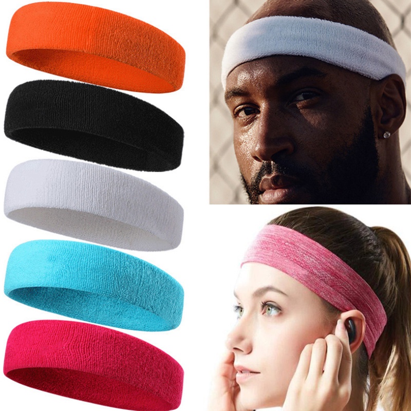 Men Sweatband Tennis Gym Sports Headband Stretch Elastic Women Yoga Running Hair Band Outdoor Basketball Tennis Headwrap Fitness|Sweatband| - AliExpress