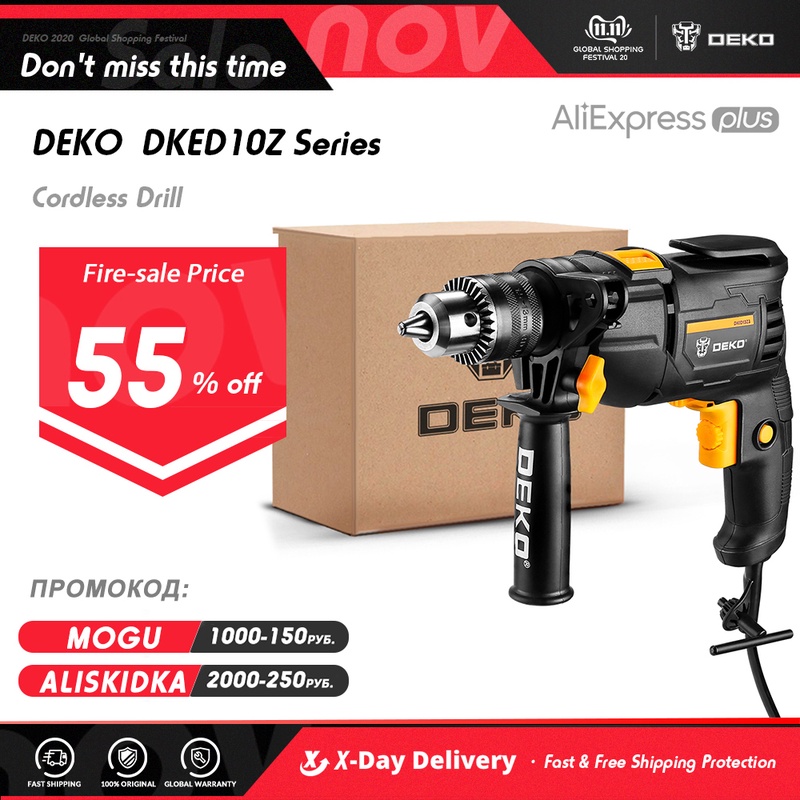 DEKO New DKIDZ Series 220V Impact Drill 2 Functions Electric Rotary Hammer Drill Screwdriver Power Tools Electric Tools|Electric Drills| - AliExpress