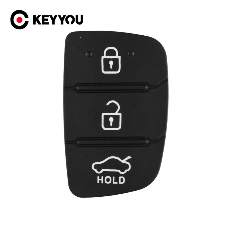 KEYYOU Auto Parts Replacement Rubber Case Car Key Pad For Hyundai 3 Buttons Key Shell Blank Cover|for hyundai key|pad padpad 3 - AliExpress