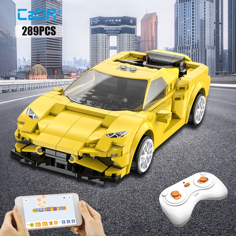 Cada City APP Programming Remote control Sports Car Model Building Blocks Technical RC Racing Car Bricks Gifts Toys for children|Blocks| - AliExpress