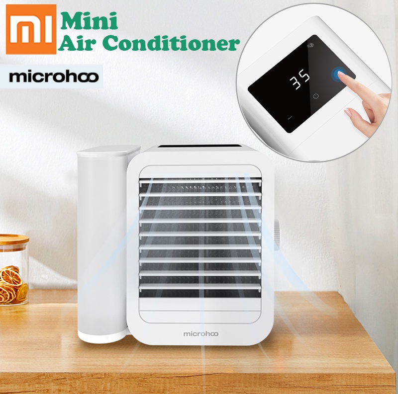 Newest Xiaomi Microhoo 3 In 1 Mini Air Conditioner Water Cooling Fan Touch Screen Timing Artic Cooler Humidifier Bladeless Fan|Exhaust Fans| - AliExpress