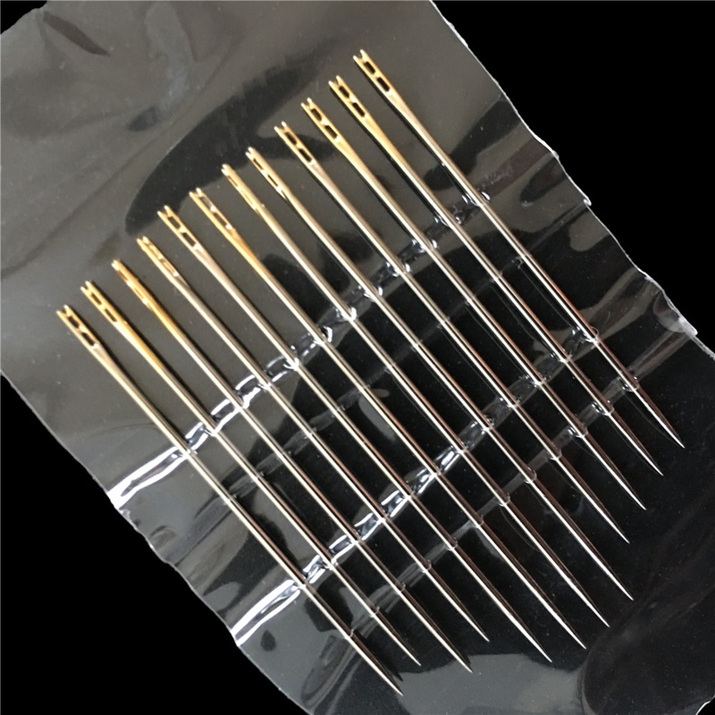 12pcs/set Blind Needles Gold Tail Multi size Side Opening Stainless Steel Darning Hand Sewing Needles Embroidery Tool DIY Needle|Sewing Needles| - AliExpress
