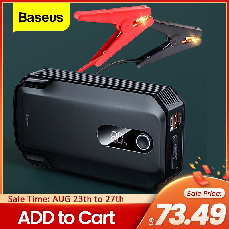 Baseus 20000mAh Jump Starter Power Bank 2000A 12V Portable Car Battery Starter Emergency AUTO Booster Starting Device Jump Start|Jump Starter| - AliExpress