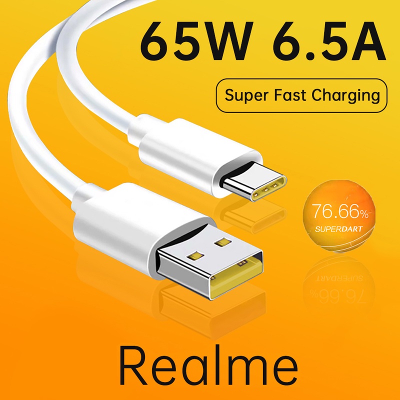 Original Type C Cable Realme GT GT2 Neo 2 Phone Cables 65w 50W 6.5A Super Fast Charge Super Dart Vooc Real Me 8 7 Narzo 20 Pro|Mobile Phone Cables| - AliExpress