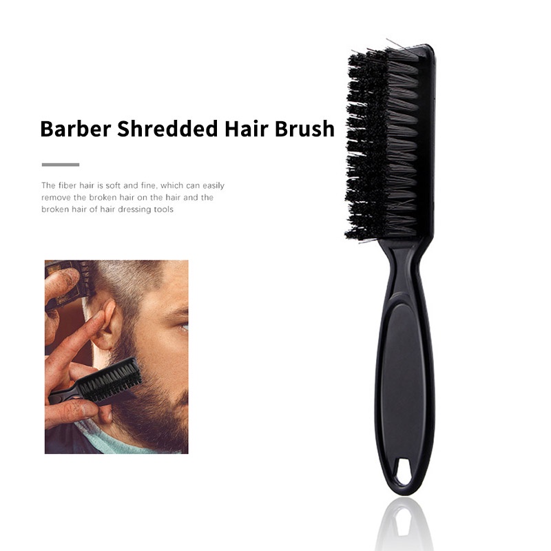 Black Small Beard Styling Brush Logo Professional Shave Beard Brush Barber Vintage Oil Head Shape Carving Cleaning Brush - Combs - AliExpress