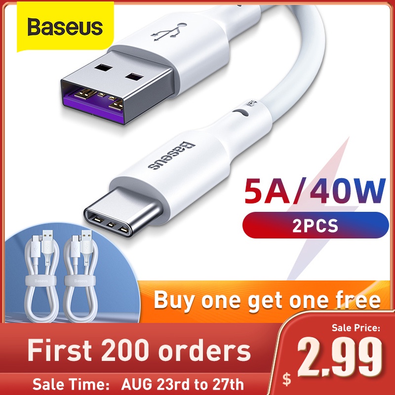 Baseus Fast Charging USB Type C Cable 5A USB C Cable Type C cable for Huawei Data Cord Charger USB Cable C For Samsung S20 S10|Mobile Phone Cables| - AliExpress