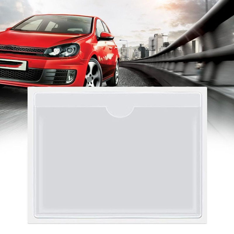 4Pcs Card Cover Durable Plastic Self Adhesive Clear Card Holder Organizing Cover Card Label Card Pocket 100 X 80mm Car Sticker| | - AliExpress