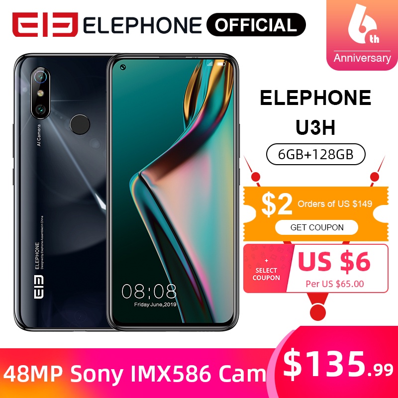 ELEPHONE U3H Helio P70 Octa Core Smartphone 6.53