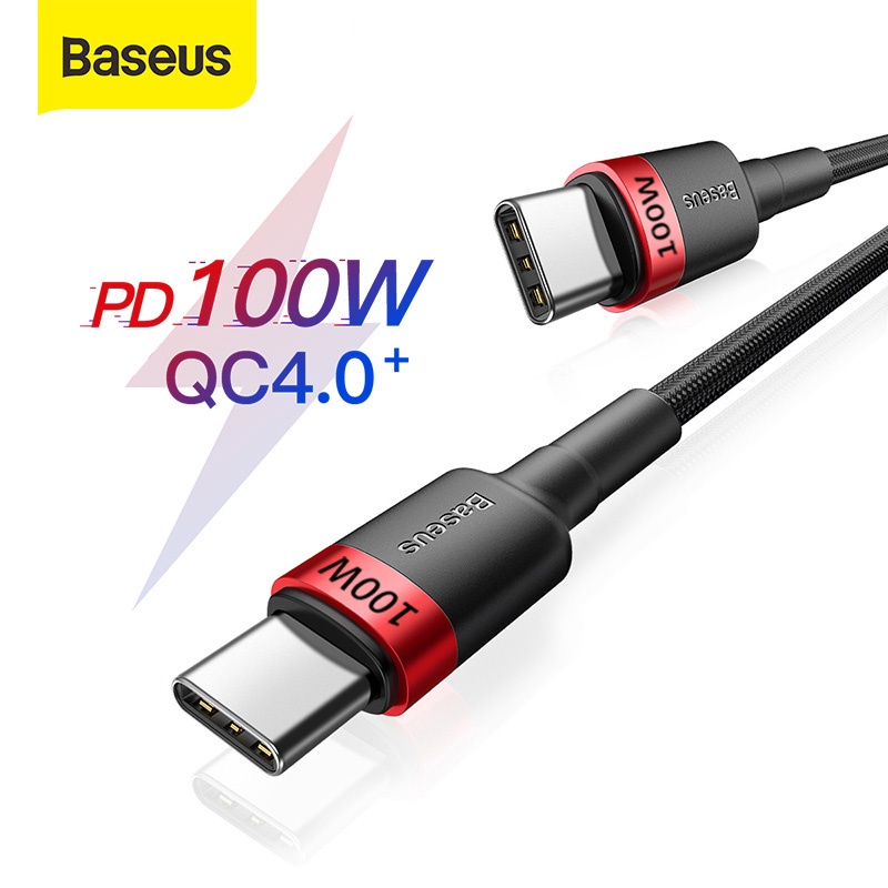 Baseus USB C to USB Type C Cable for MacBook Pro Quick Charge 4.0 PD 100W Fast Charging for Samsung Xiaomi mi 10 Charge Cable|Mobile Phone Cables| - AliExpress