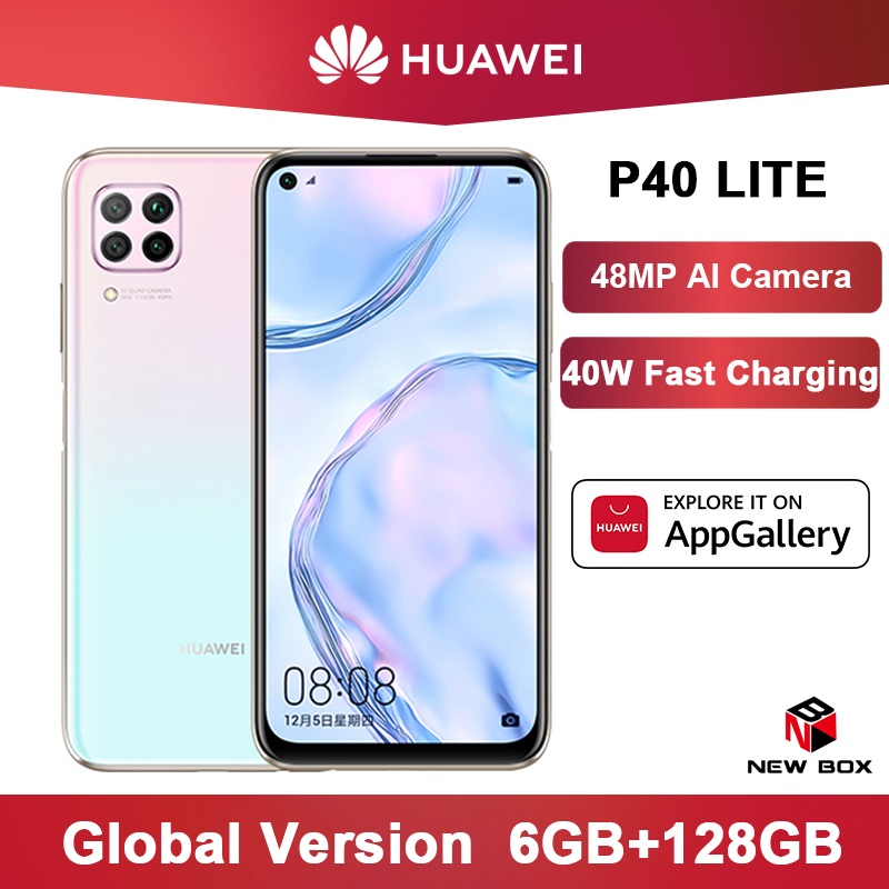 Global Version Huawei P40 lite 6GB 128GB Smartphone 48MP AI Cameras 6.4'' FHD Screen Kirin 810 Octa Core 40W QC