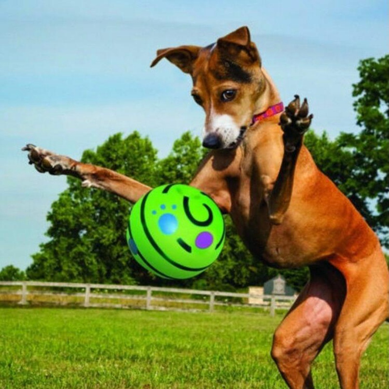 15cm Wobble Wag Giggle Ball Interactive Dog Toy Pet Puppy Chew Toys Funny Sounds Dog Play Ball Training Sport Pet Toys|Dog Toys| - AliExpress