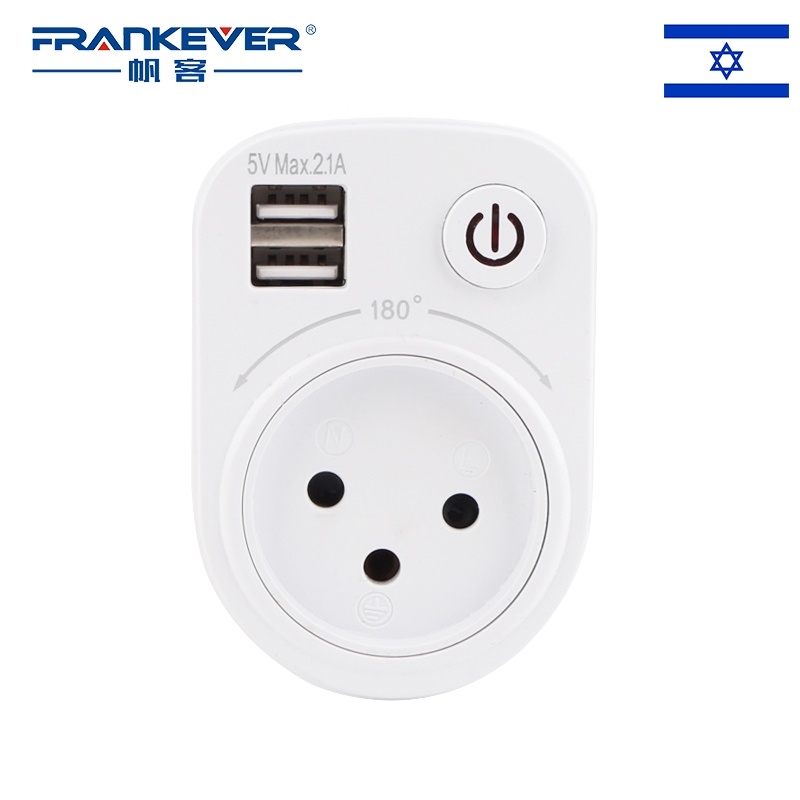 FrankEver Israel Plug 16A Dual USB Port Socket 5V 2.1A Charger Power Adapter Electrical Outlets USB Plug Smart Home Smart Socket| | - AliExpress