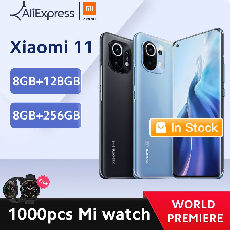 【World Premiere】Global Version Xiaomi Mi 11 Smartphone 8GB RAM 128GB ROM Snapdragon 888 Octa Core 55W Fast Charge 120Hz AMOLED|Cellphones| - AliExpress