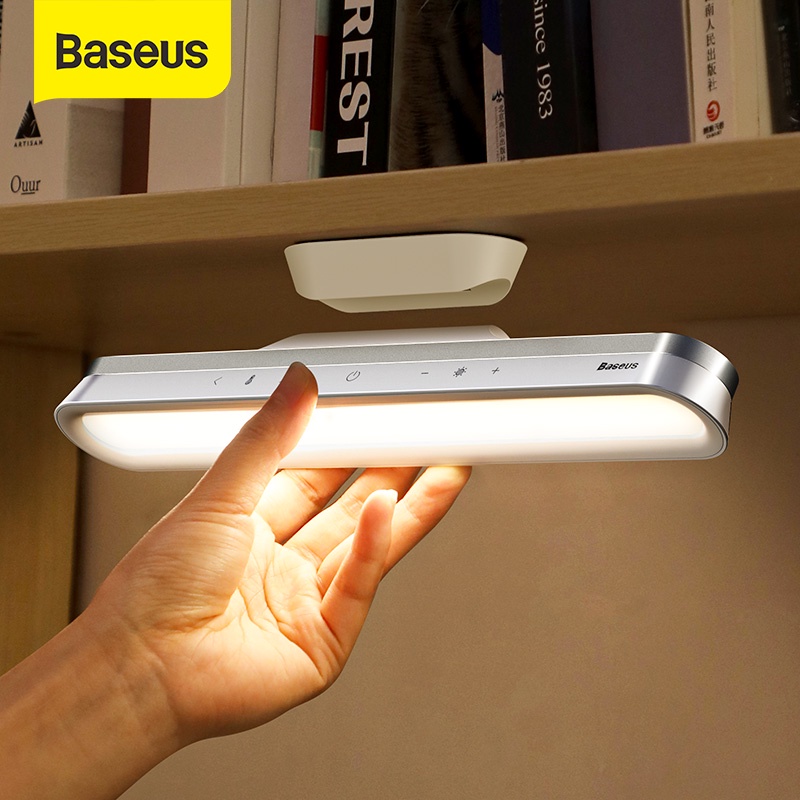 Baseus Desk Lamp Hanging Magnetic LED Table Lamp Chargeable Stepless Dimming Cabinet Light Night Light For Closet Wardrobe|Desk Lamps| - AliExpress