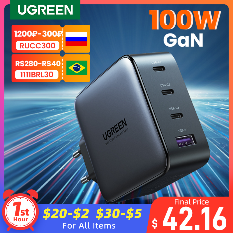 UGREEN USB Charger 100W GaN Charger for Macbook tablet Fast Charging for iPhone Xiaomi USB Type C PD Charge for iPhone 13 12 11|Mobile Phone Chargers| - AliExpress