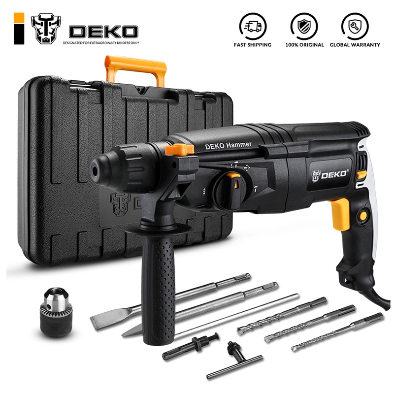 DEKO GJ181 220V 26mm AC 4 Functions SDS PLUS Toolholder Electric Rotary Hammer with Accessories Impact Power Electric Dr|rotary hammer|electric rotary hammerelectric hammer - AliExpress