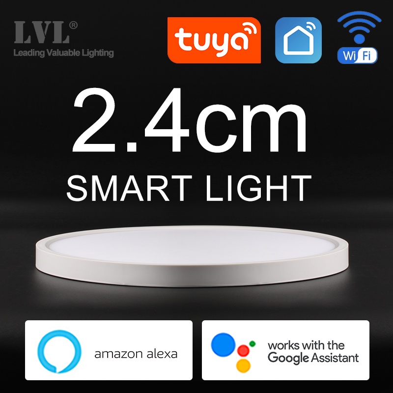 Modern LED Smart Ceiling Light Dimmable Home Lighing WiFi Tuya App AI Voice Control Ultrathin Surface Mounting Ceiling Lamp|Ceiling Lights| - AliExpress