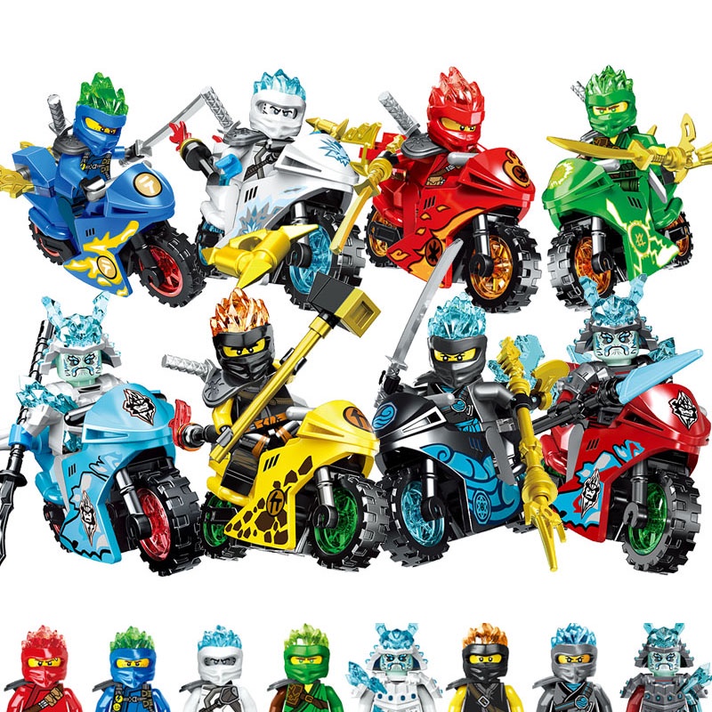 2019 NINJA הדרקון אופנוע Moto גיבור קאי ג 'יי קול זיין לויד צעצוע legoingly מיני ninjagoingly דמויות בלוקים צעצועי בנים-במארזים מתוך צעצועים ותחביבים באתר AliExpress
