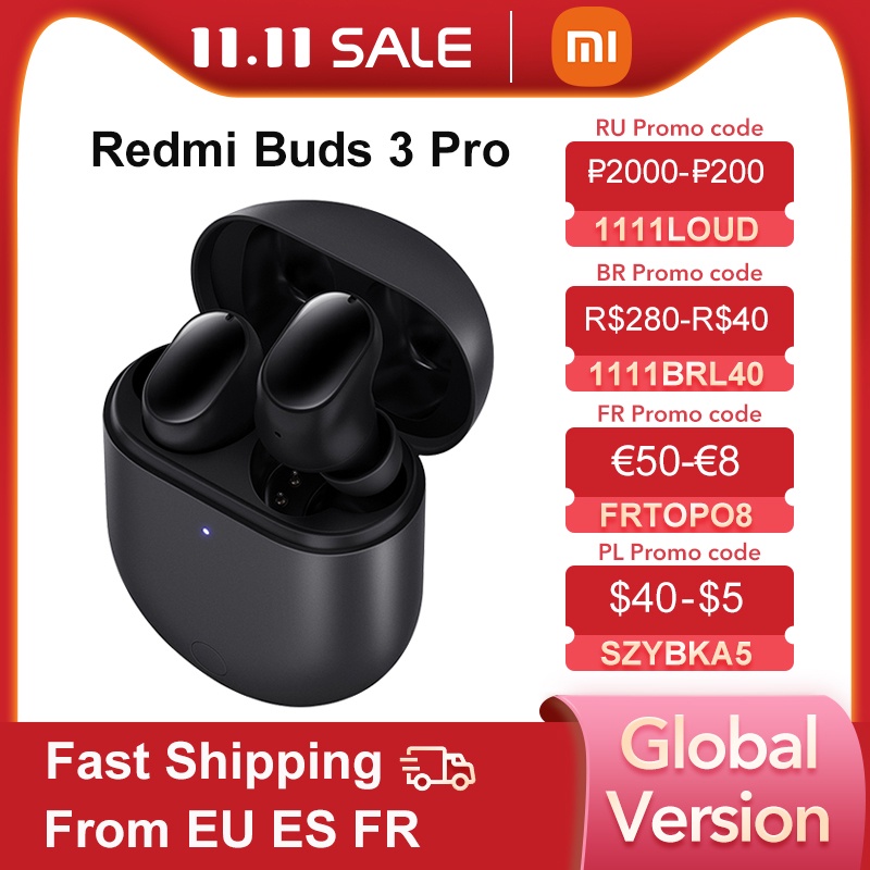 Global version Xiaomi Redmi Buds 3 Pro TWS Bluetooth Earphones Wireless headphones 35dB ANC Dual device Redmi Airdots 3 Pro|Bluetooth Earphones & Headphones| - AliExpress