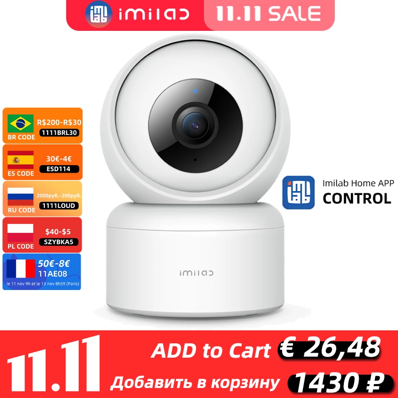 IMILAB C20 1080P Camera IP WiFi Baby Monitor Indoor Smart Home Security Camera Video Surveillance Human Motion Detection Webcam|Surveillance Cameras| - AliExpress