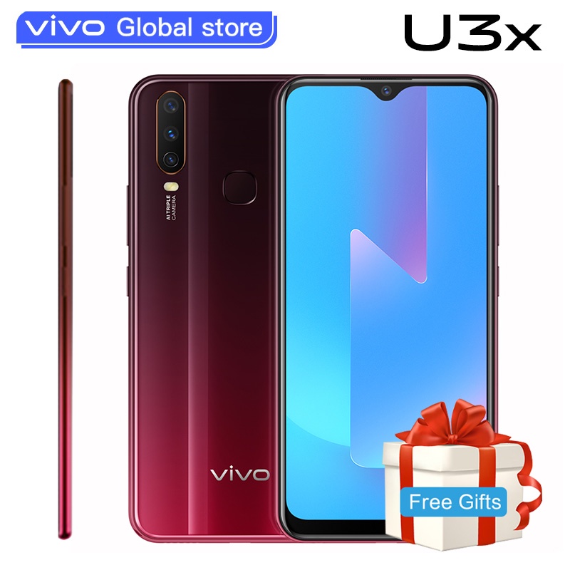 Original vivo U3x Snapdragon665 Celular Mobile Phone Android Octa Core 5000mAh Quick Charge 6.35