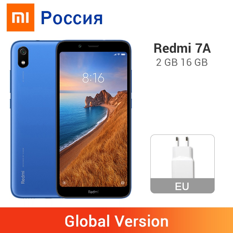 In Stock Global Version Xiaomi Redmi 7A 7 A 2GB 16GB 4000mAh Snapdargon 439 Octa core Mobile Phone 12MP Camera 5.49