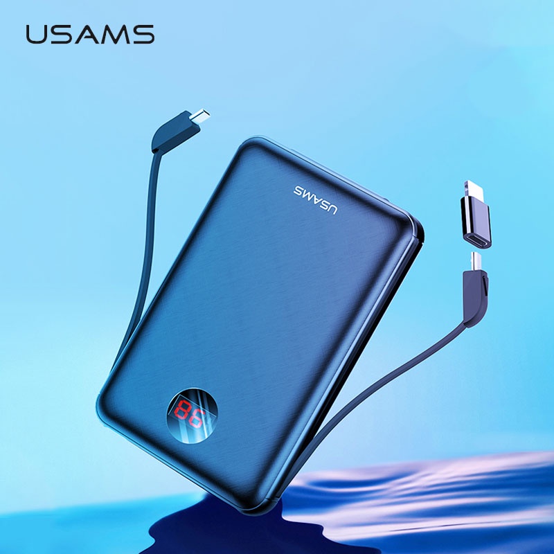 USAMS Power Bank LED Display Mini Powerbank External Battery Poverbank Charging Pover bank with USB Cable for xiaomi mi iPhone-in Power Bank from Cellphones & Telecommunications on Aliexpress.com | Alibaba Group