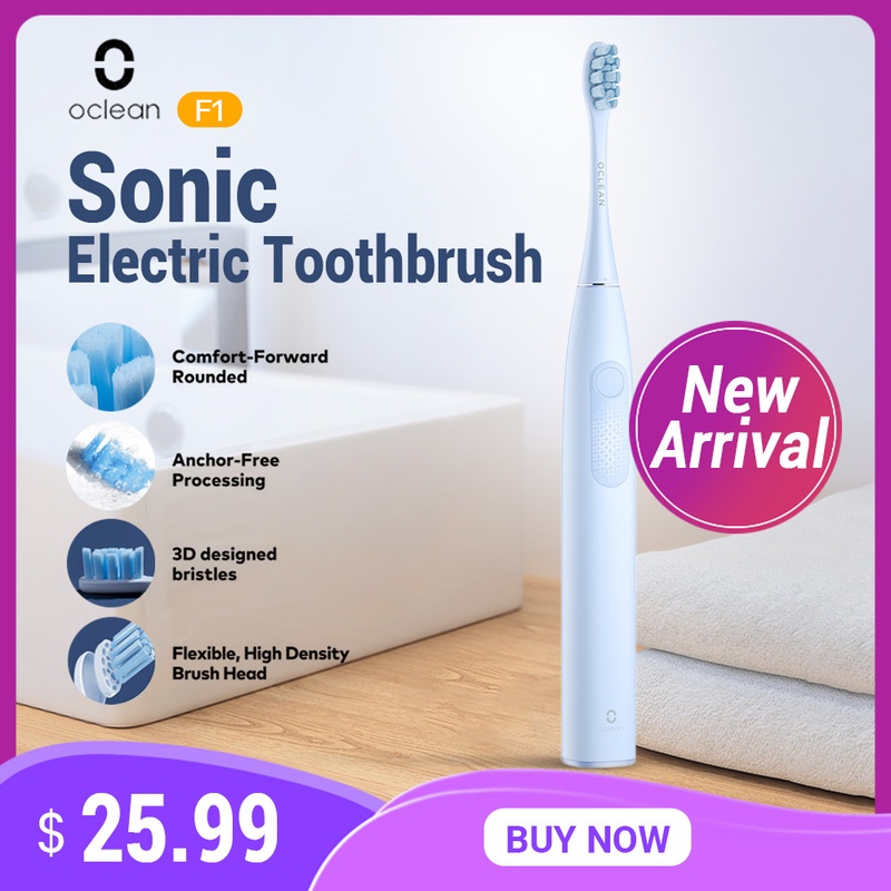 Global Version Oclean F1 Sonic Electric Toothbrush IPX7 Waterproof Smart Toothbrush Fast Charging Three Brushing Modes for Adult|Electric Toothbrushes| - AliExpress
