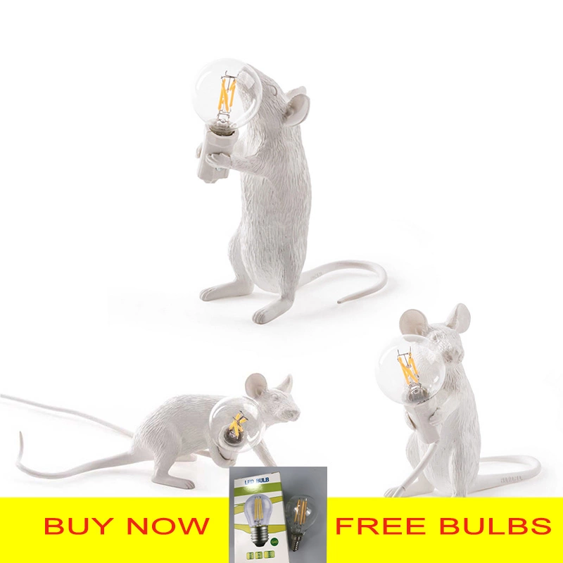 Nordic Animal Resin Mouse Lamp Seletti Mouse Table Lamp Cute Lovely Desk Lamp Modern Living/Dining Room Bedroom Bedside Study|Desk Lamps| - AliExpress
