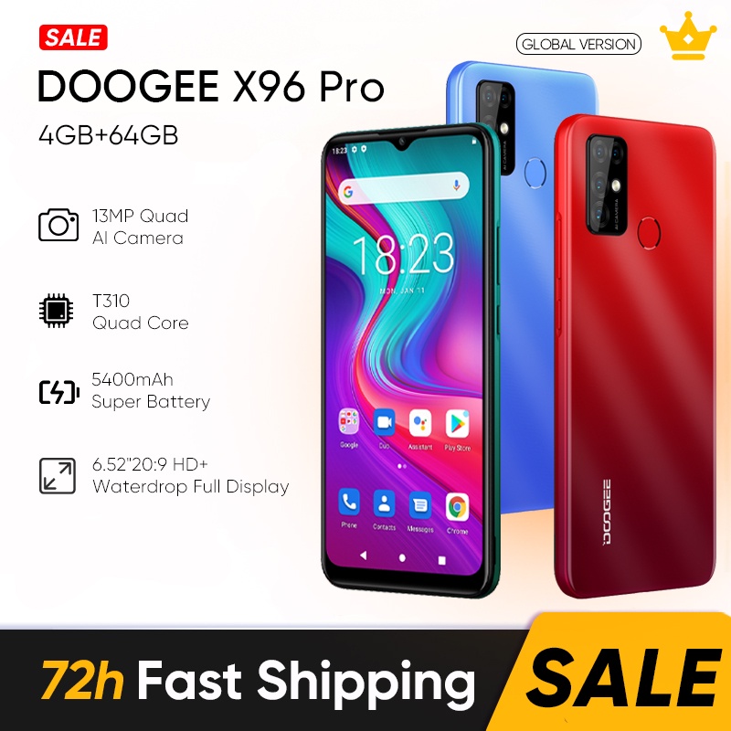 Doogee X96 Pro Smartphone 4gb Ram 64gb Rom Quad Core 13mp Quad Camera Cellphone Celular Mobile Phone Android 11 5400mah - Mobile Phones - AliExpress