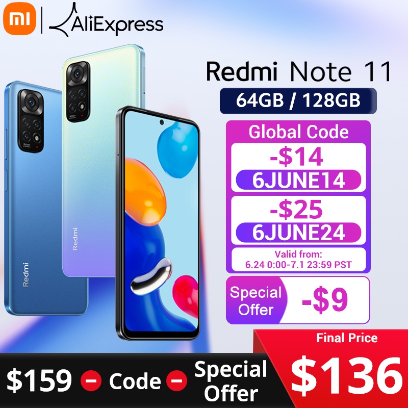 [world Premiere] Global Version Xiaomi Redmi Note 11 Mobile 64/128gb Snapdragon 680 Octa Core 33w Pro Fast Charging 50mp Camera - Mobile Phones - AliExpress