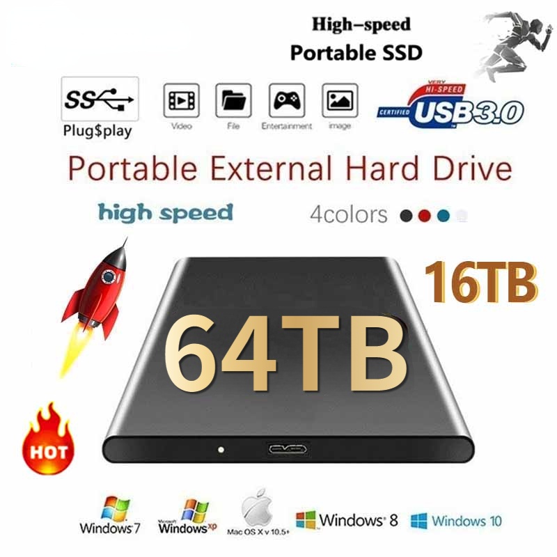 New Original Portable High-speed Ssd 2tb/4tb/8tb/16tb/30tb External Hard Drive Mass Storage Usb 3.0 Interface Memory Hard Drive - Harddisk & Boxs - AliExpress