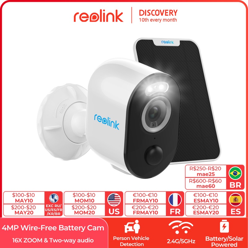 Reolink Argus 3 Pro Battery outdoor Camera 2.4G/5Ghz WiFi Camera 4MP Human/Car Detection 2 way Audio Spotlight Smart Home Cam|Surveillance Cameras| - AliExpress