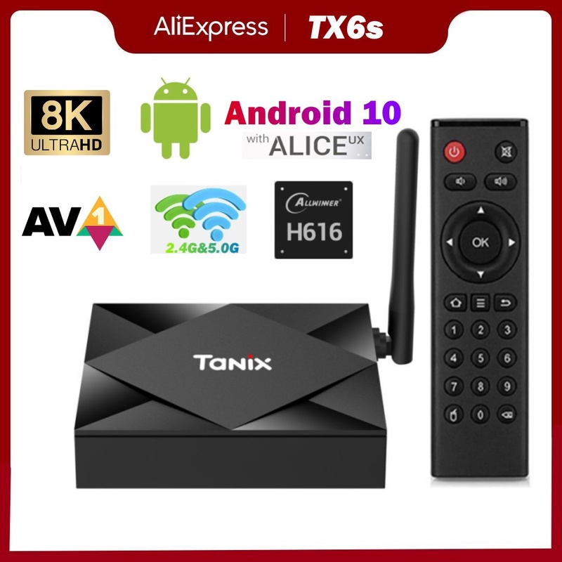 Tanix Tx6s Smart Tv Box Android 10 4gb Ram 32gb 64gb Allwinner H616 Quad Core 4gb 32gb Set Top Box 4035