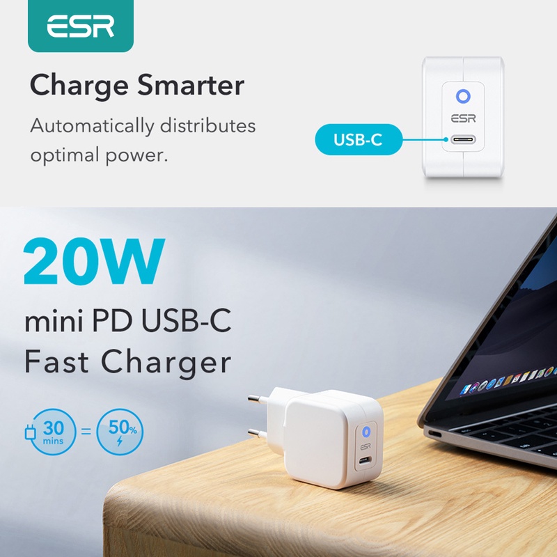 Esr 20w Mini Pd Charger For Iphone 13 Pro Max 12 Mini For Samsung Note 20 S21 Ultra Light Fast Charging Adapter Charger Chargers - Mobile Phone Chargers - AliExpress