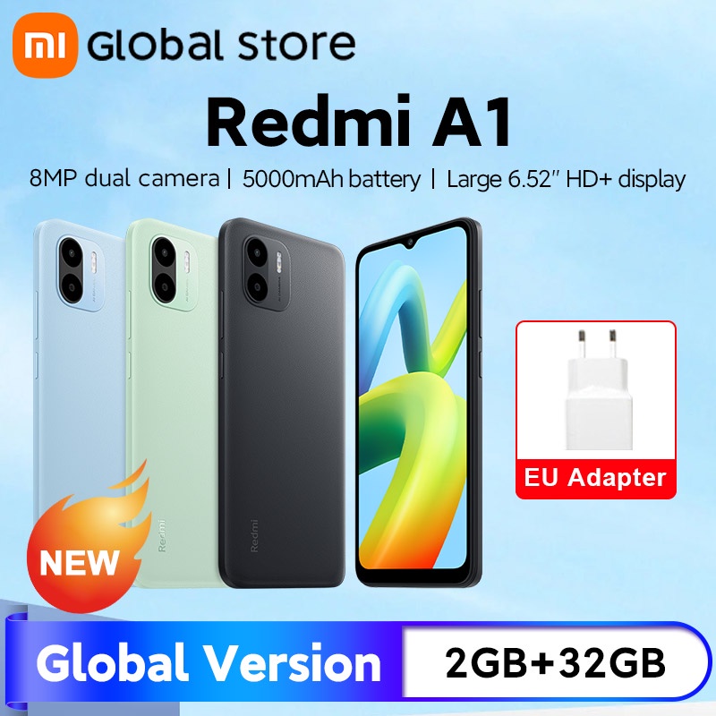 Global Version Xiaomi Redmi A1 Smartphone 2gb Ram 32gb Rom Mtk Helio A22 8mp Camera Cellphone 5000mah Battery 5mp Front Camera - Mobile Phones - AliExpress