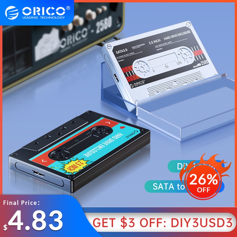 ORICO 2.5'' HDD Enclosure SATA to USB3.0 External Hard Drive Case 5Gbps / 6Gbps Type C HDD Case With DIY Sticker| | - AliExpress